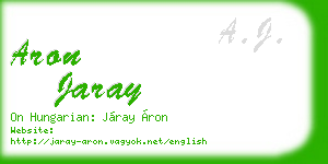 aron jaray business card