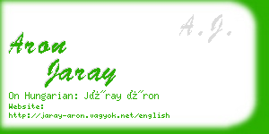 aron jaray business card